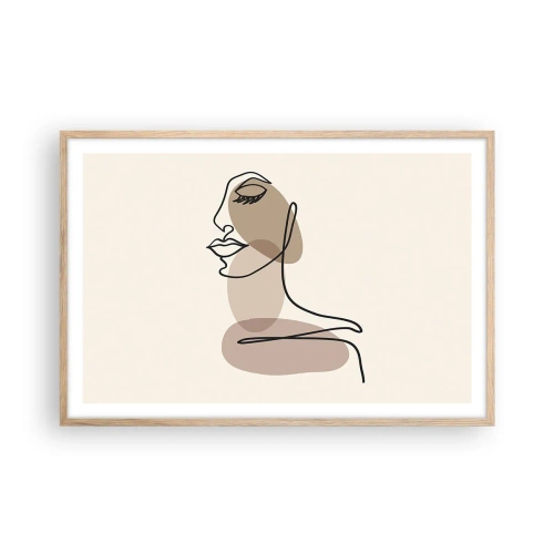 Poster in einem Rahmen aus heller Eiche - Sich selbst zugehört - 91x61 cm