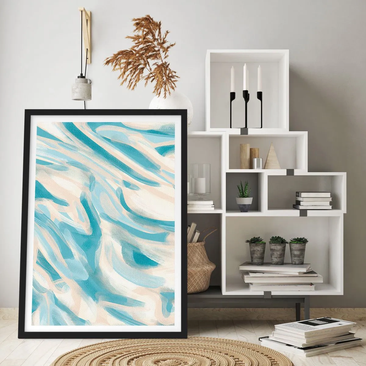 Poster in einem schwarzem Rahmen - Frühlingsbrisen - 40x50 cm