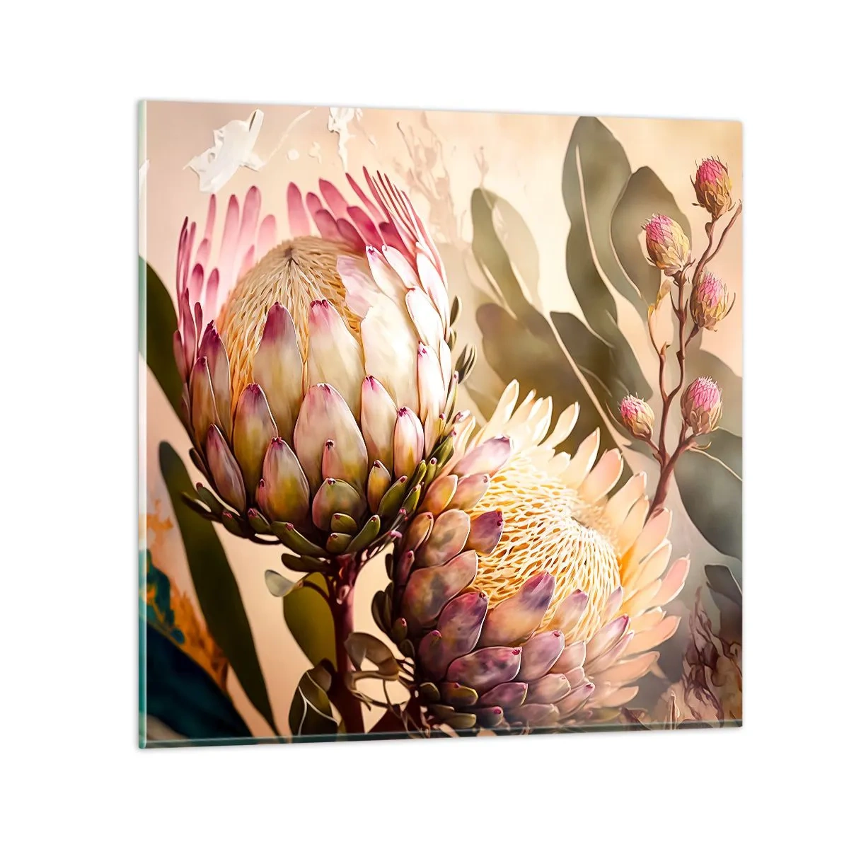 Glasbild - Bild auf glas - Zärtlich umarmt - 70x70 cm