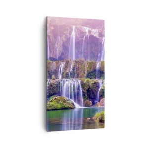 Bild auf Leinwand - Leinwandbild - Treppe zum Himmel - 45x80 cm