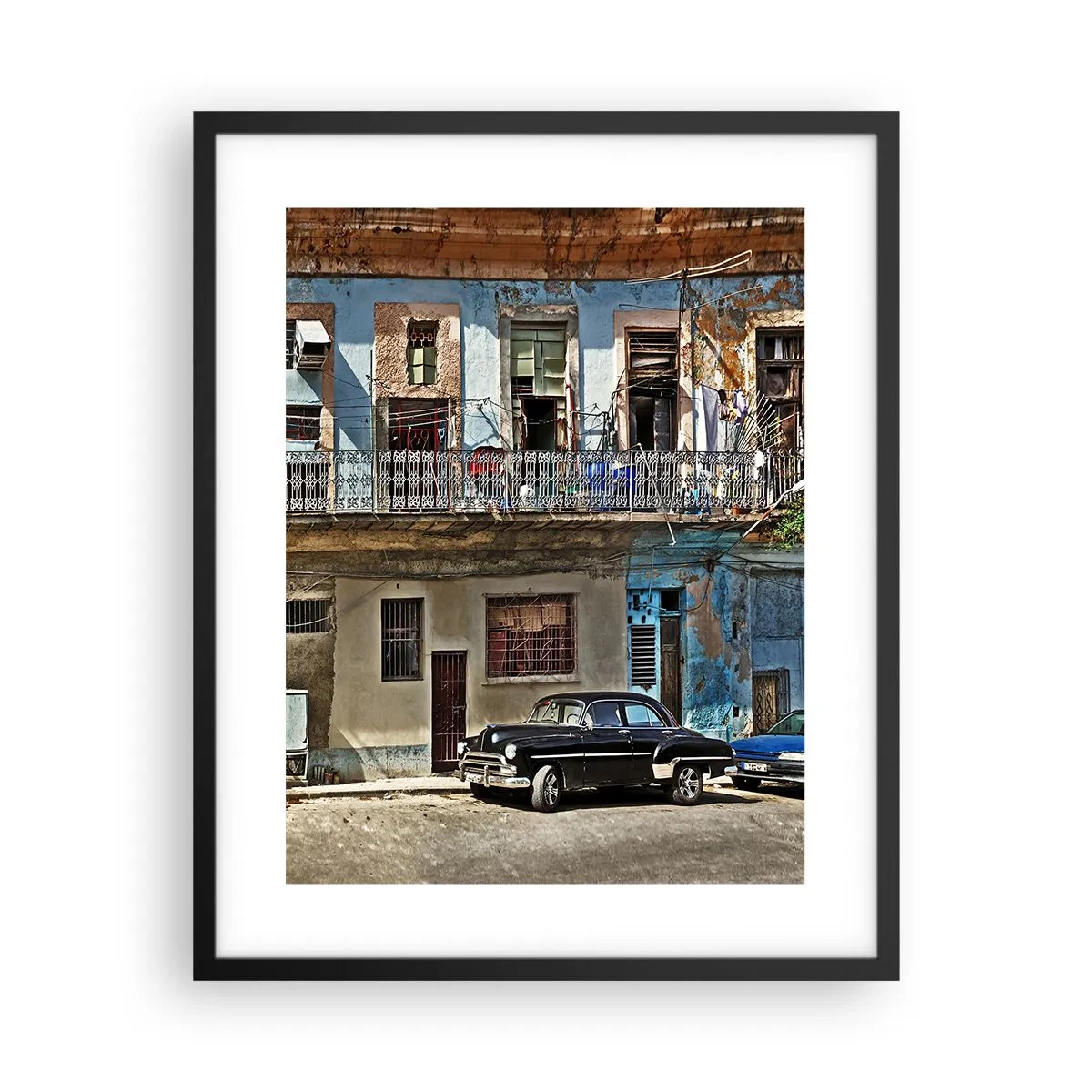 Poster in einem schwarzem Rahmen - Havanna-Stimmung - 40x50 cm