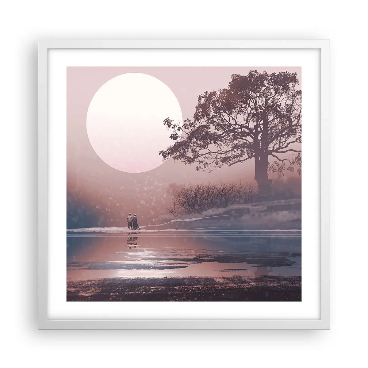 Poster in einem weißen Rahmen - Wunder der Nacht - 50x50 cm