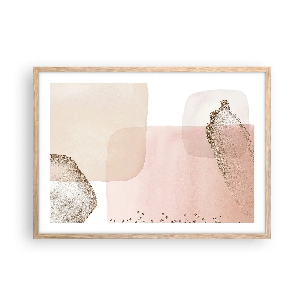 Poster in einem Rahmen aus heller Eiche - Ein Blick durch die Farbe - 70x50 cm