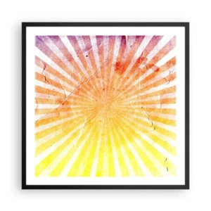 Poster in einem schwarzem Rahmen - Sonnenaufgänge und Sonnenuntergänge - 60x60 cm