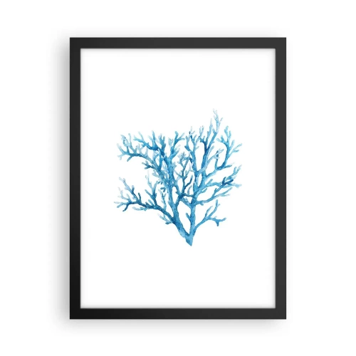 Poster in einem schwarzem Rahmen - Nautisches Filigran - 30x40 cm