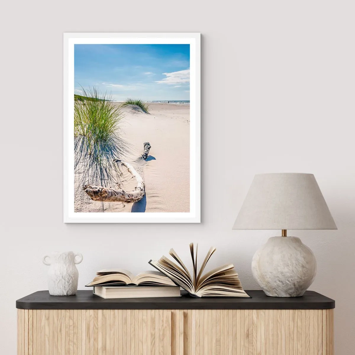 Poster in einem weißen Rahmen - Der schönste Strand? Ostsee-Strand - 30x40 cm