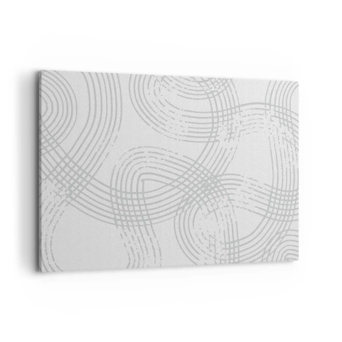 Bild auf Leinwand - Leinwandbild - Ein subtiles Muster mit verwobenen Linien in hellen Farbtönen - 120x80cm - Es gibt keinen einfachen Weg - Moderne Wanddekoration für Wohnzimmer und Schlafzimmer ARTTOR