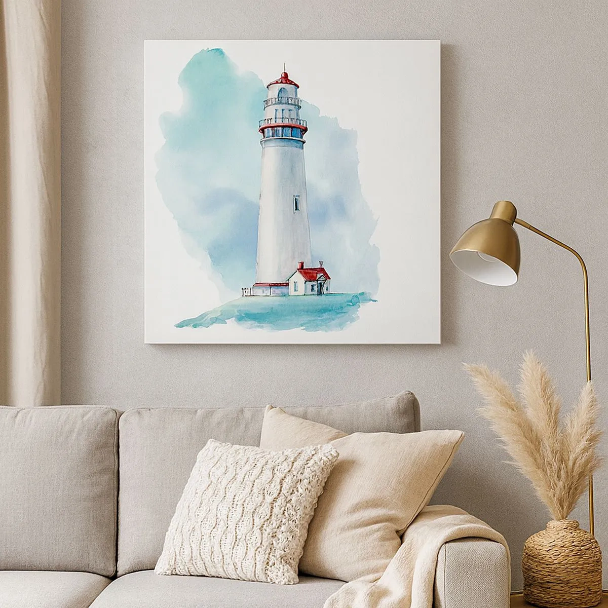 Bild auf Leinwand - Leinwandbild - Sanfte Schwester vom Blau - 30x30 cm