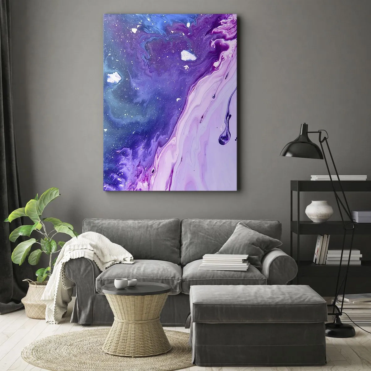 Bild auf Leinwand - Leinwandbild - Yin und Yang - 55x100 cm