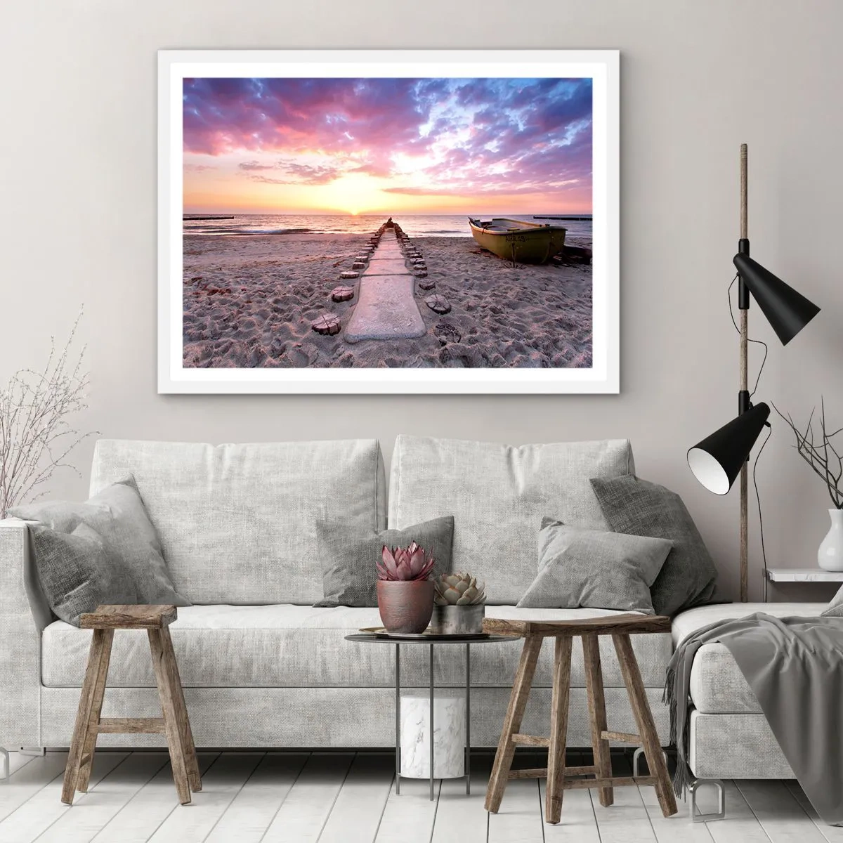 Poster in einem weißen Rahmen - Ein Moment tiefer Erfahrung - 70x50 cm