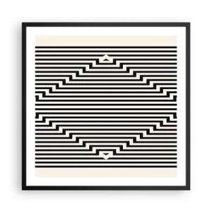 Poster in einem schwarzem Rahmen - Geometrische Illusion - 60x60 cm