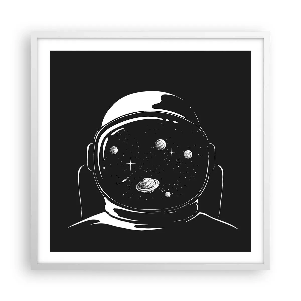 Poster in einem weißen Rahmen - Schöne Aussicht - 60x60 cm