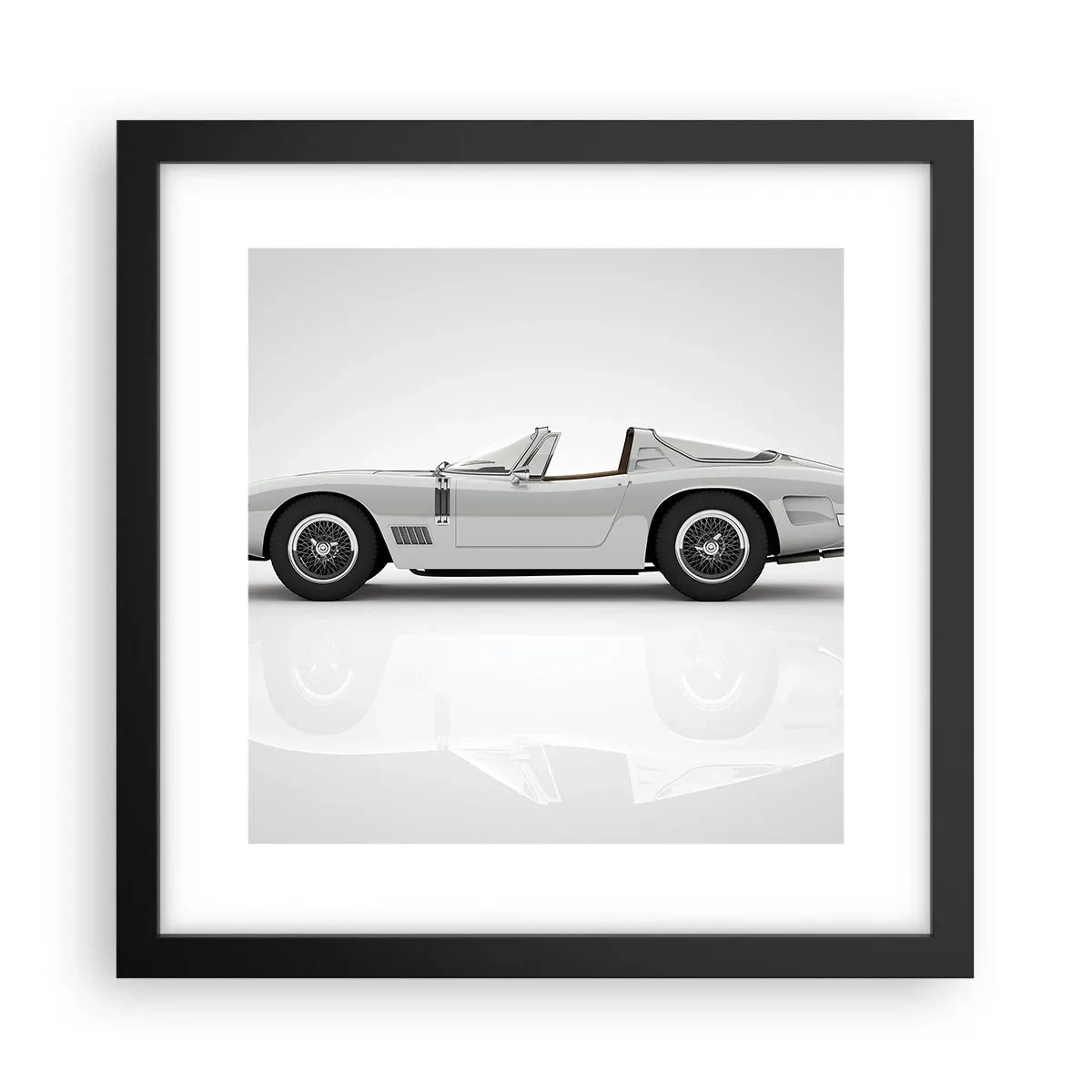 Poster in einem schwarzem Rahmen - Spaß versprochen - 30x30 cm