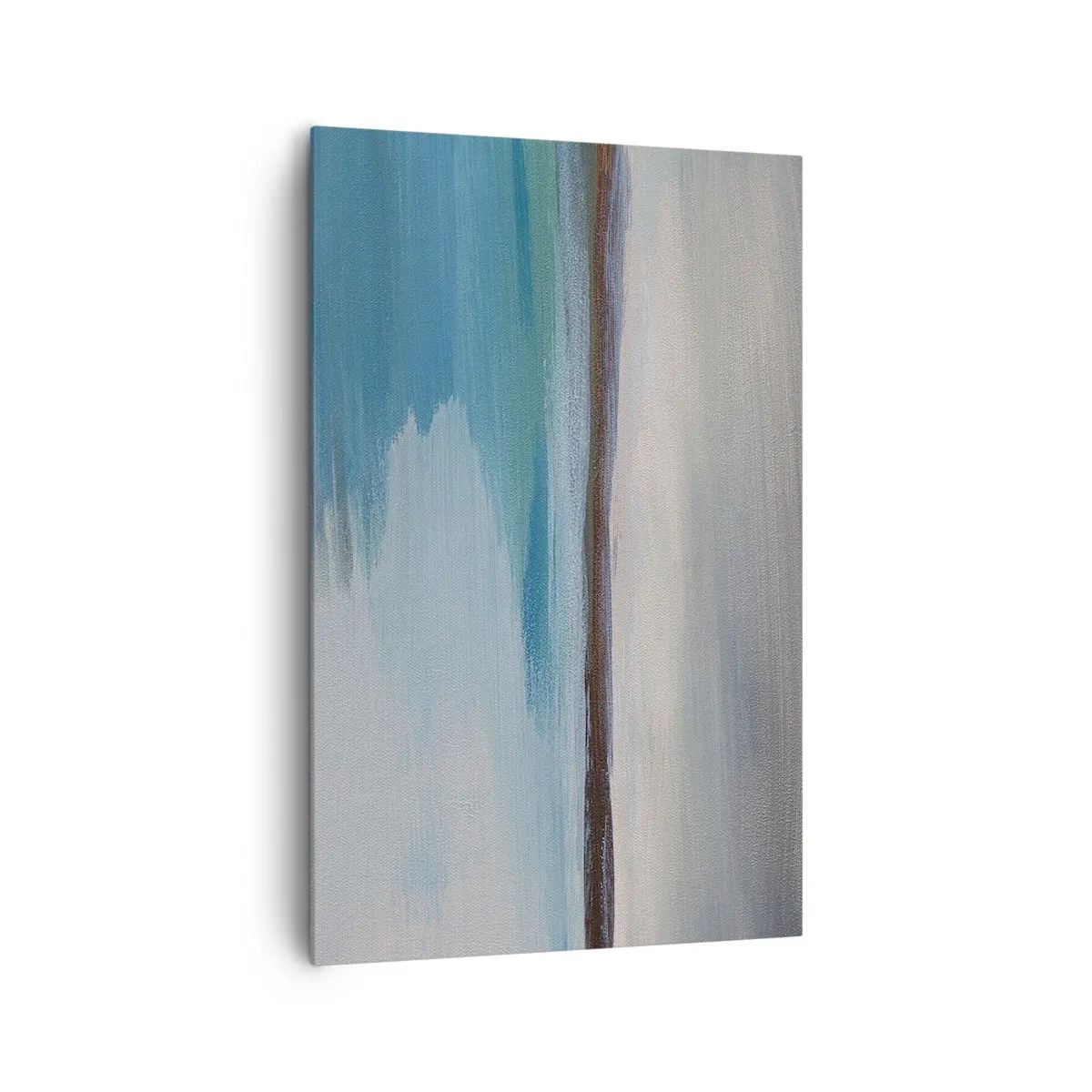 Bild auf Leinwand - Leinwandbild - Eine minimalistische Landschaft mit Wasserlinie und Horizont - 80x120cm - Horizontale Landschaft - Moderne Wanddekoration für Wohnzimmer und Schlafzimmer ARTTOR