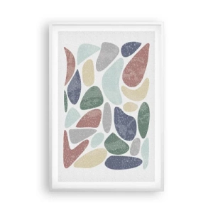 Poster in einem weißen Rahmen - Mosaik aus pulverförmigen Farben - 61x91 cm
