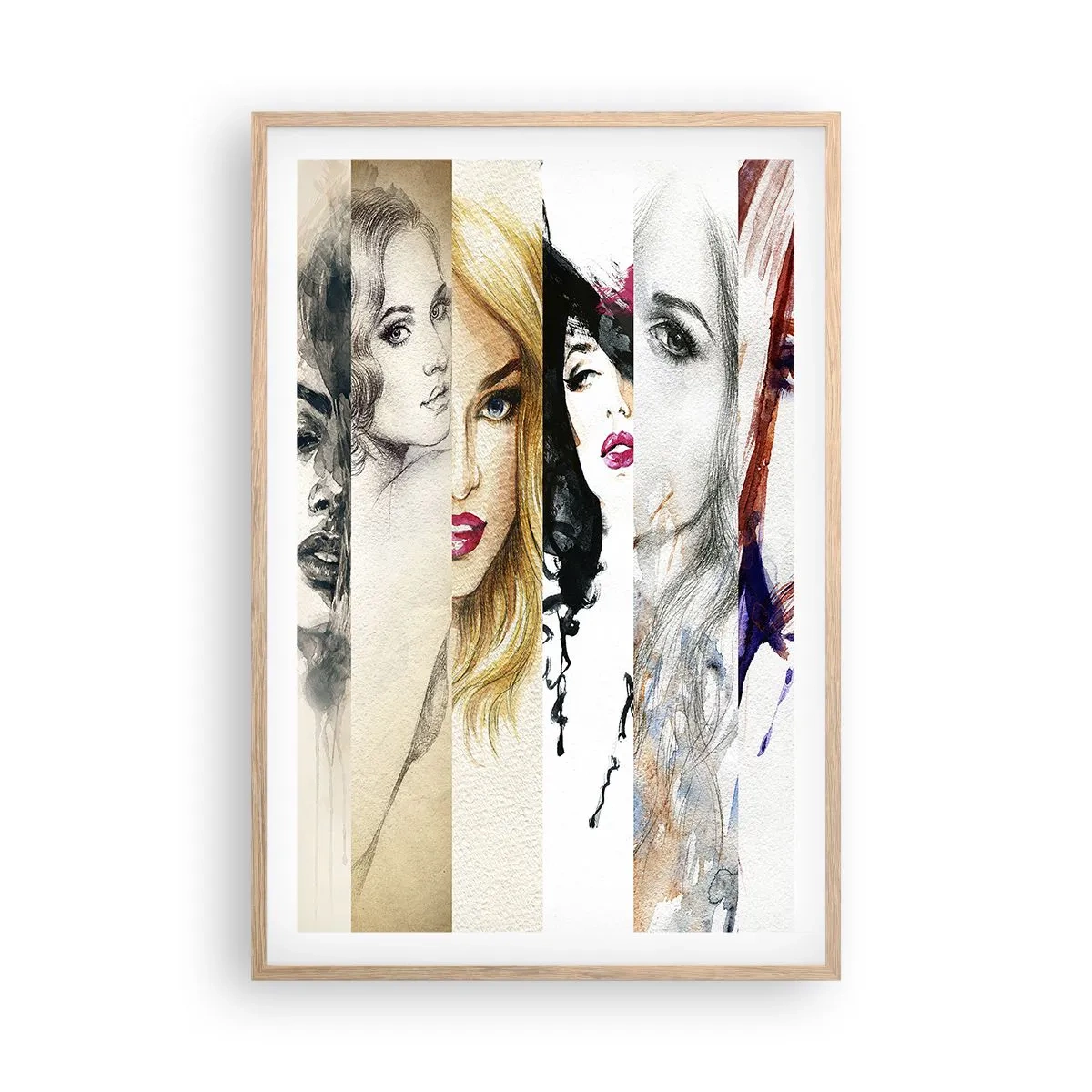 Poster in einem Rahmen aus heller Eiche - Und es ist immer DU - 61x91 cm