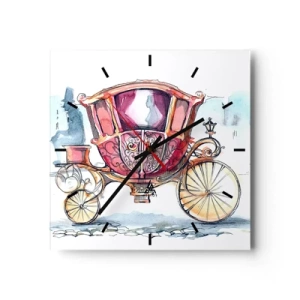 Wanduhr - Glasuhr - Zur Hochzeit oder zum Abschlussball? - 40x40 cm