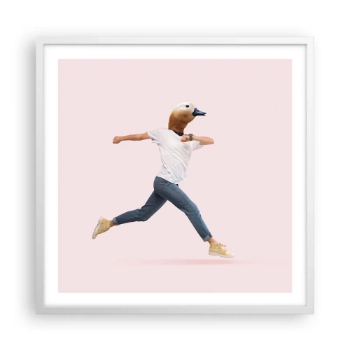 Poster in einem weißen Rahmen - Eine Prise Absurdität - 60x60 cm