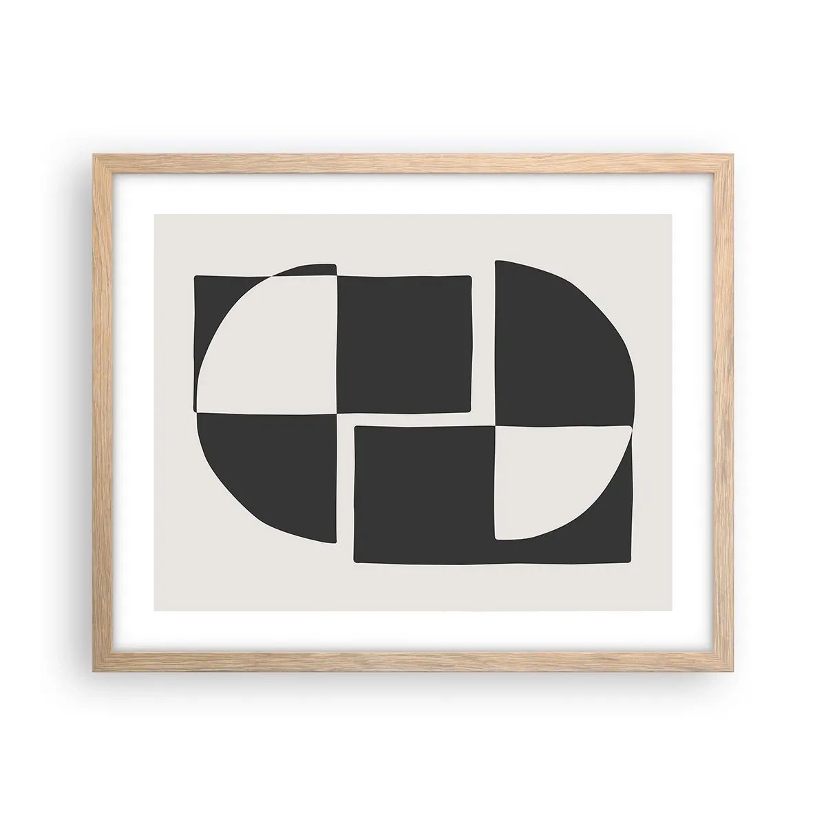 Poster in einem Rahmen aus heller Eiche - Antithese - Synthese - 50x40 cm