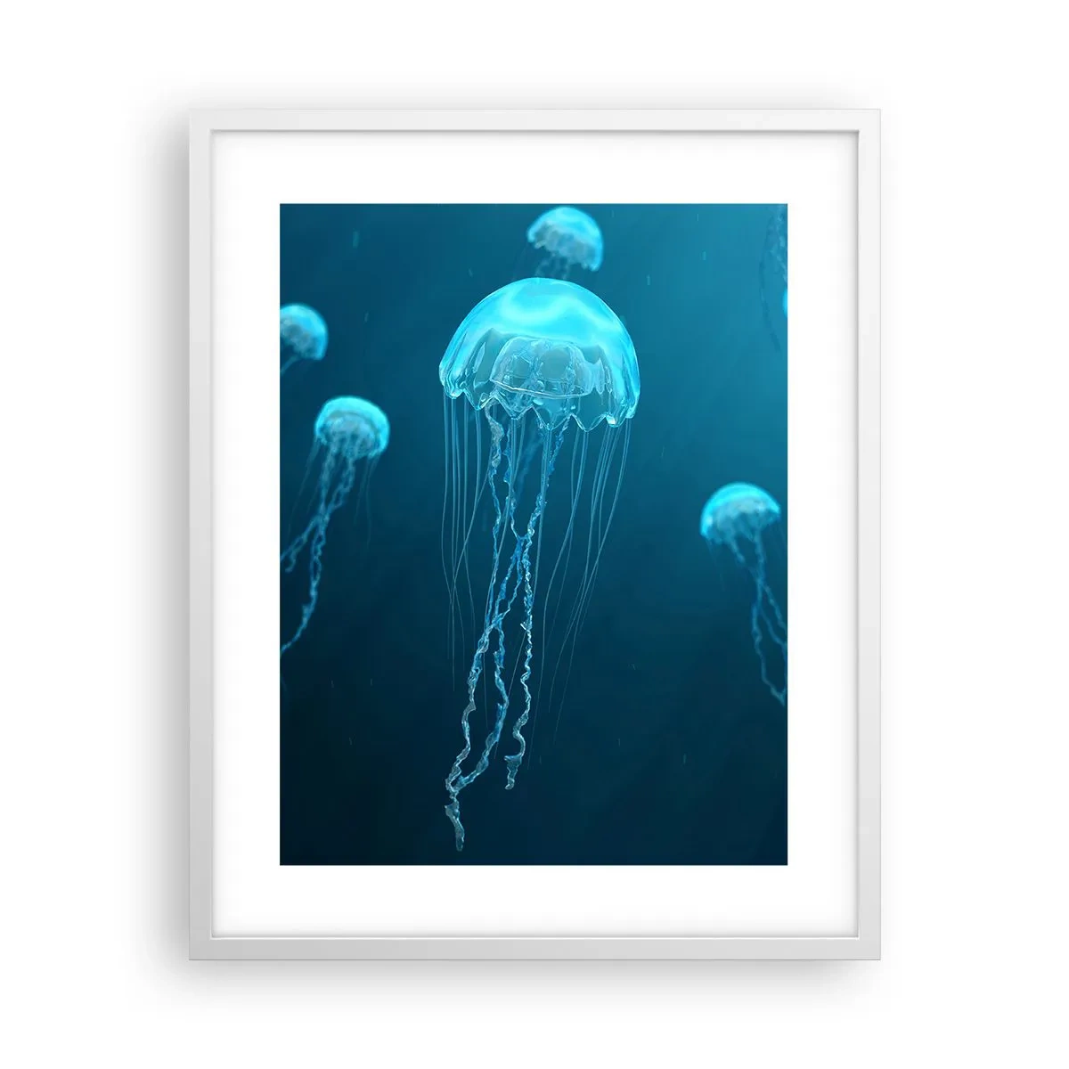 Poster in einem weißen Rahmen - Ozeantanz - 40x50 cm