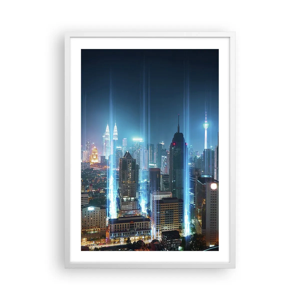 Poster in einem weißen Rahmen - Auf Berliner Art gegen den Himmel - 50x70 cm