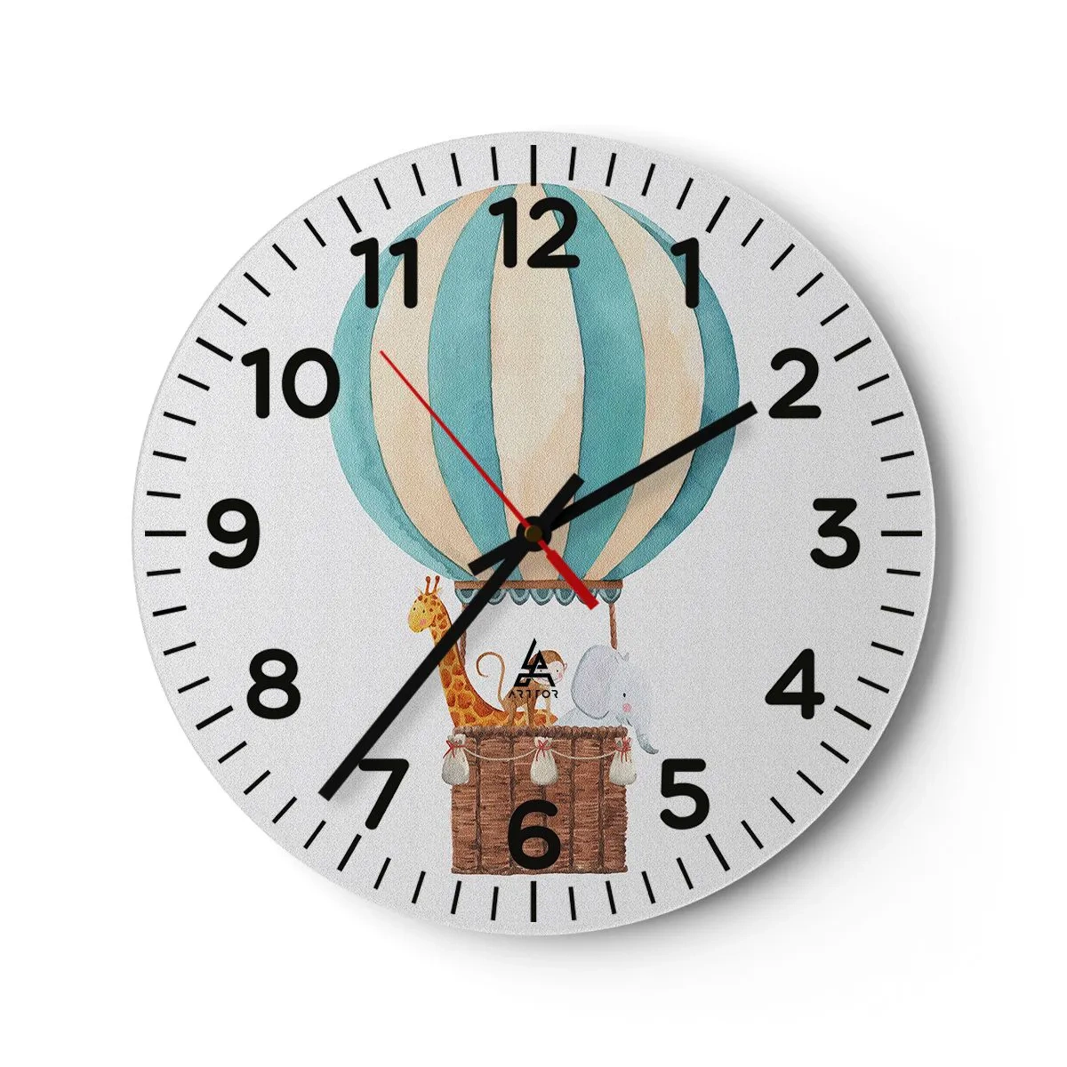 Wanduhr - Glasuhr - Fantastische Reise - 30x30 cm
