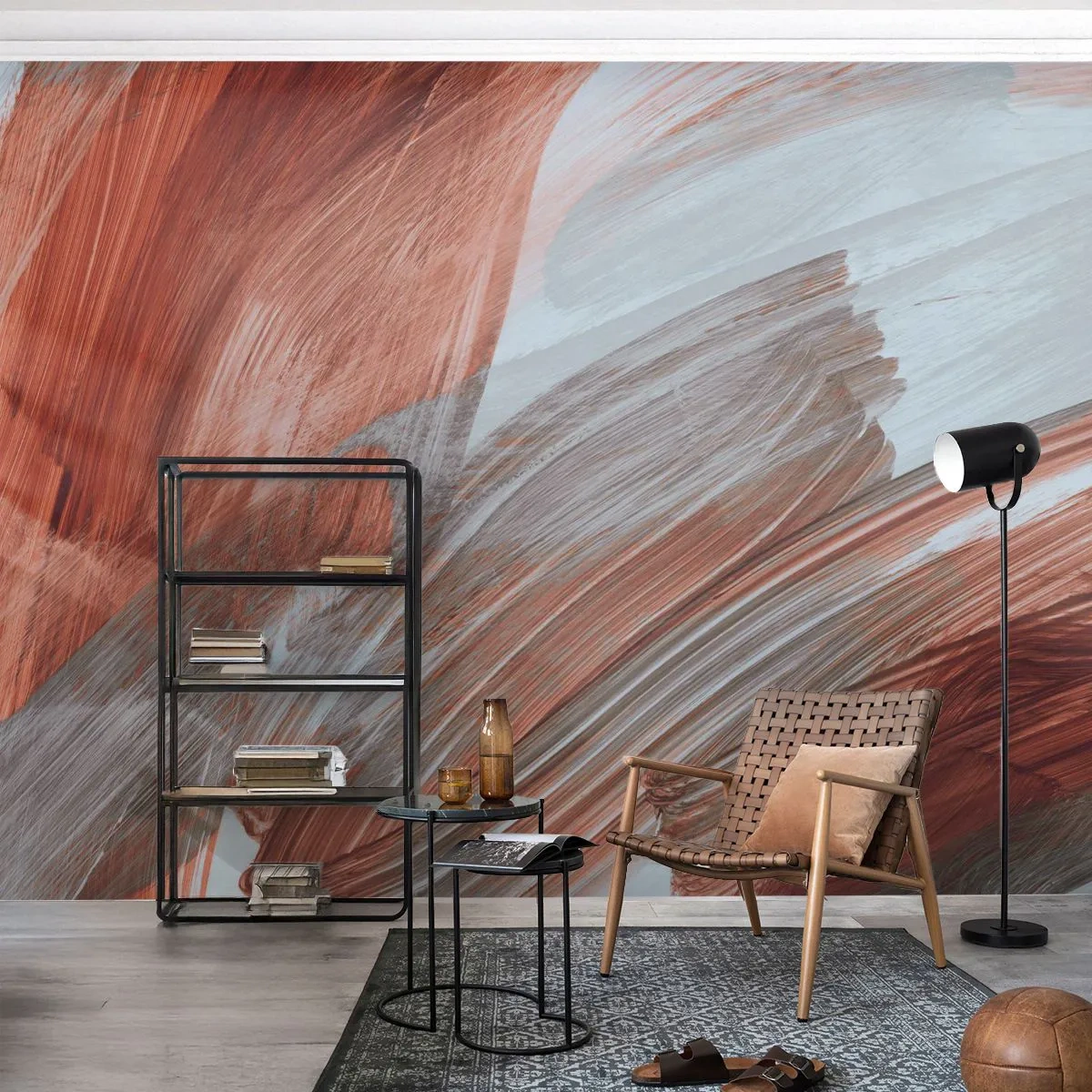 Fototapete Premium Sand - Herbst und windige Abstraktion - Stück, Chaos, Minimalismus - 500x350 cm