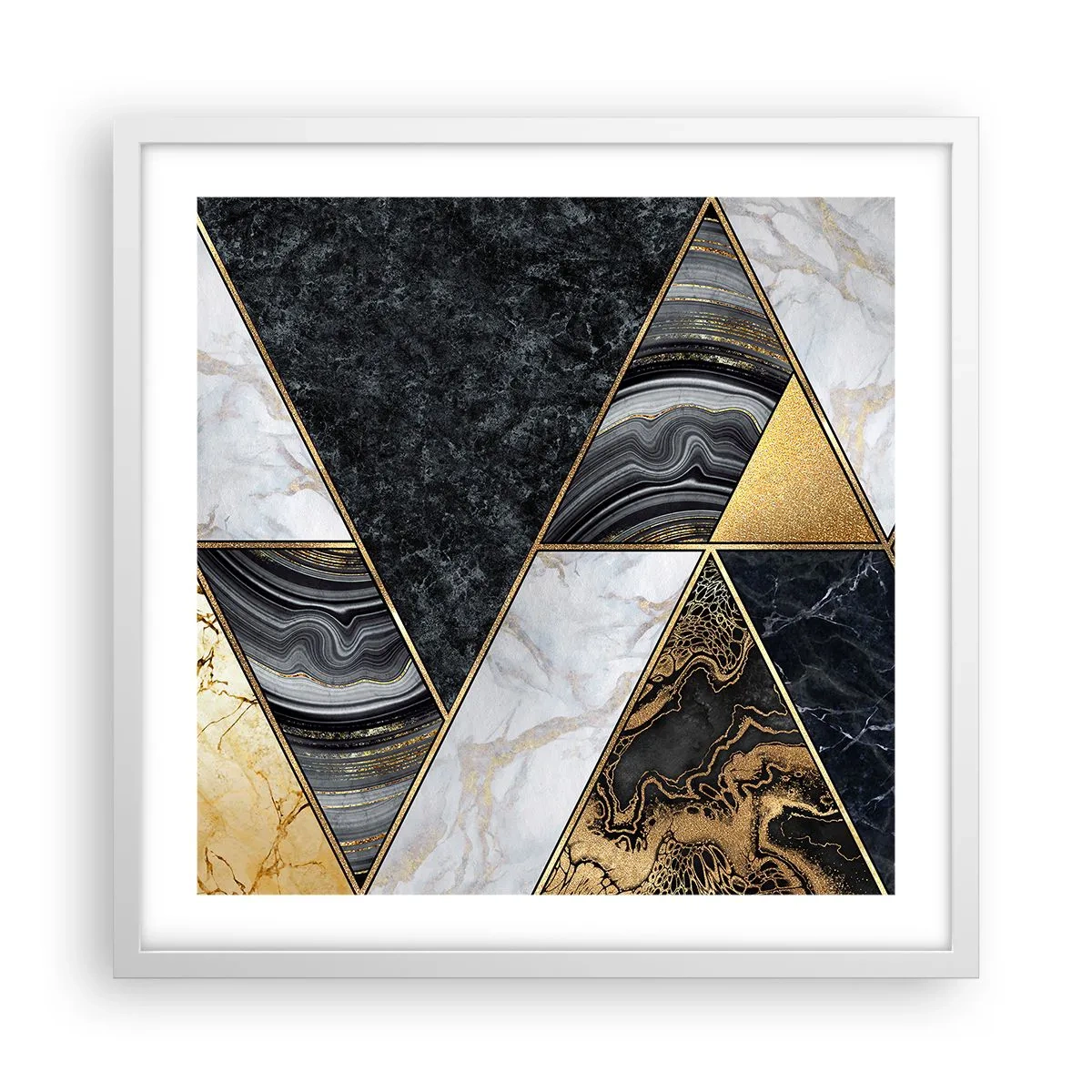 Poster in einem weißen Rahmen - Stein um Stein - 50x50 cm