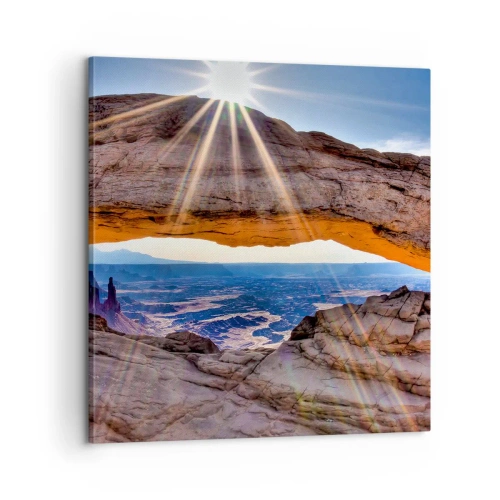 Bild auf Leinwand - Leinwandbild - Durch das Felsentor - 60x60 cm