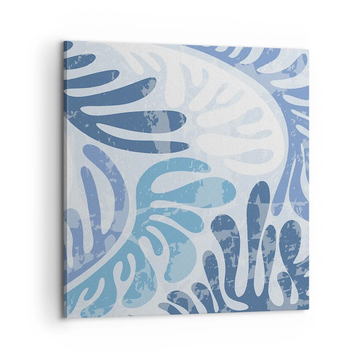 Bild auf Leinwand - Leinwandbild - Blaue Farne - 60x60 cm