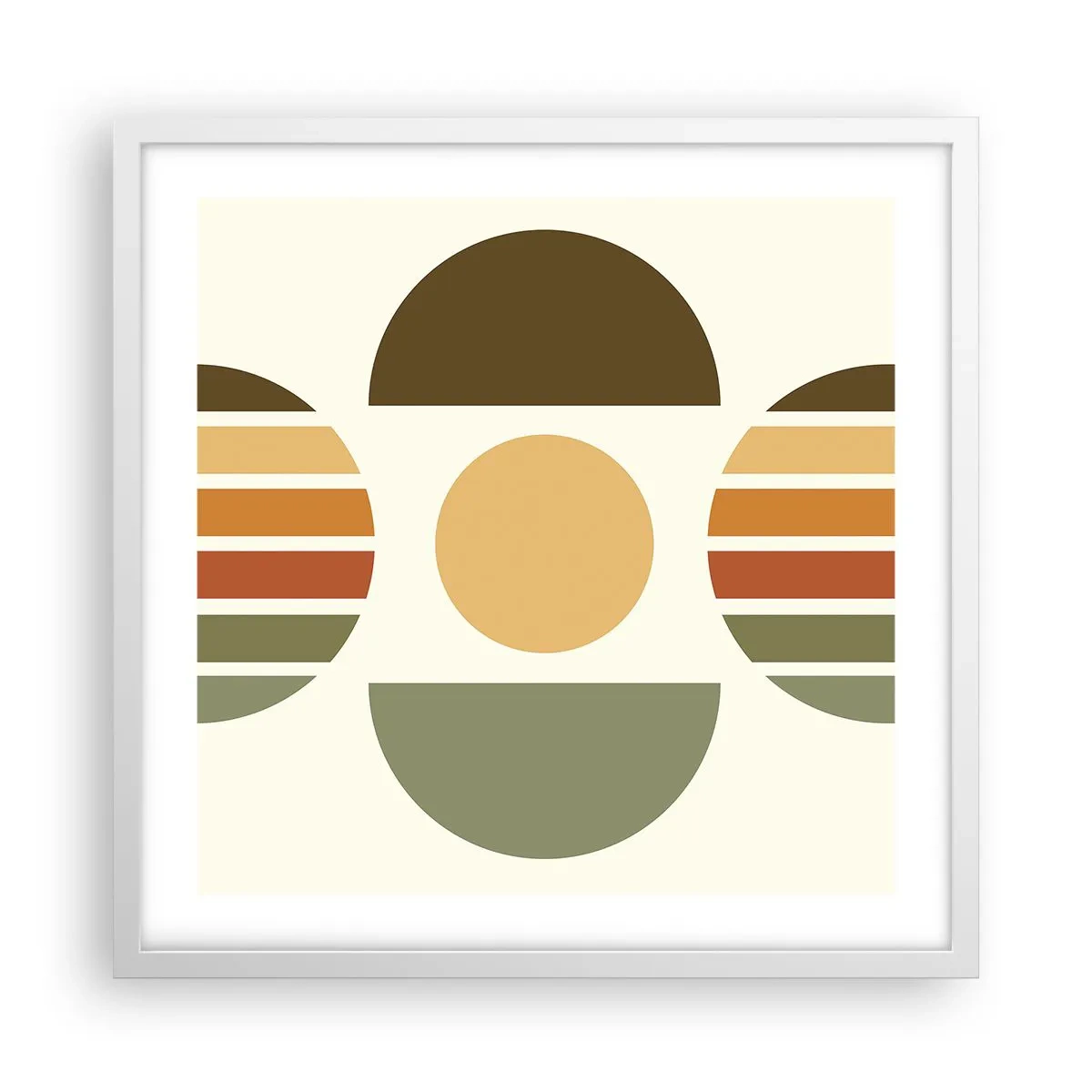 Poster in einem weißen Rahmen - In Erdtönen - 50x50 cm
