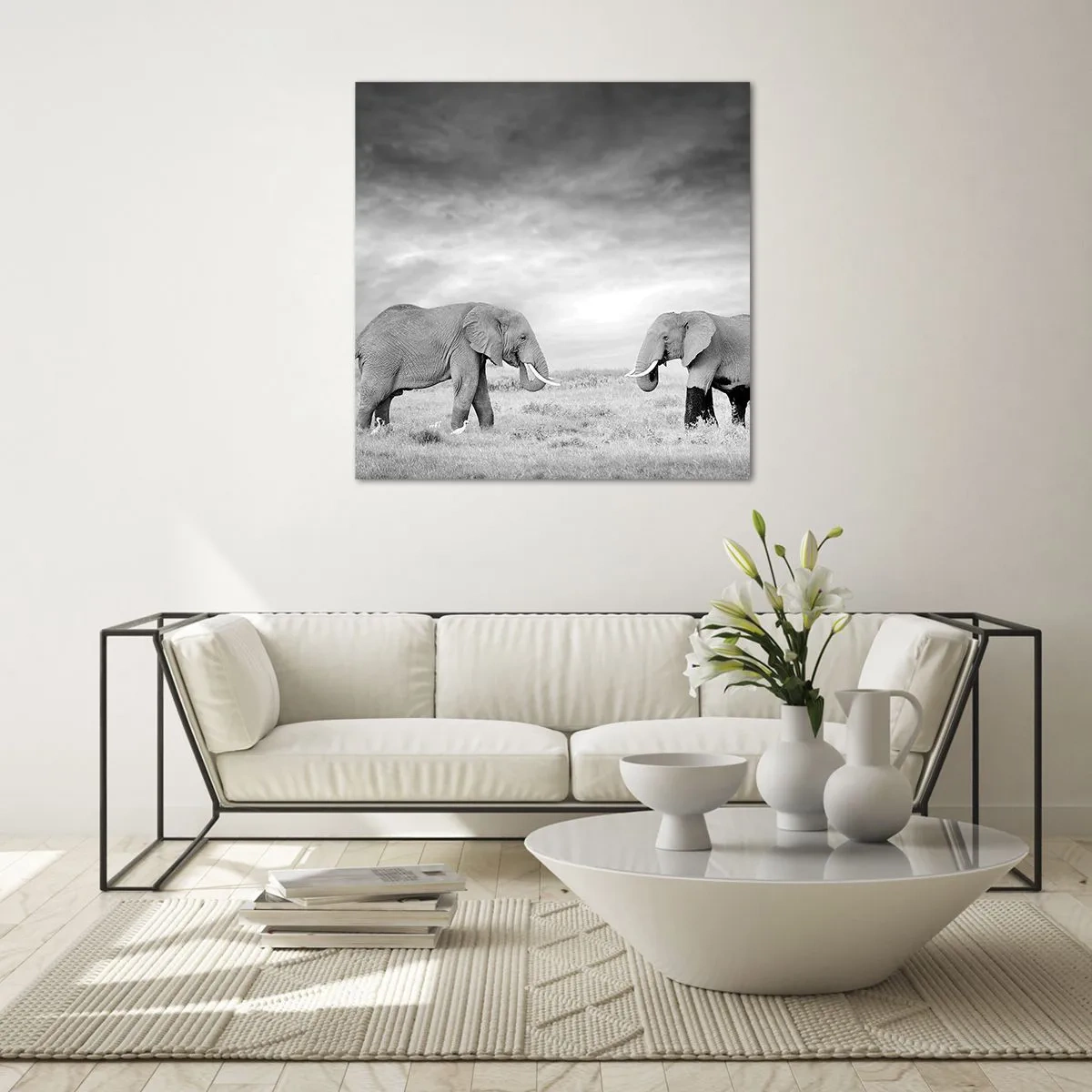 Glasbild - Bild auf glas - Grau ist schön - 60x60 cm