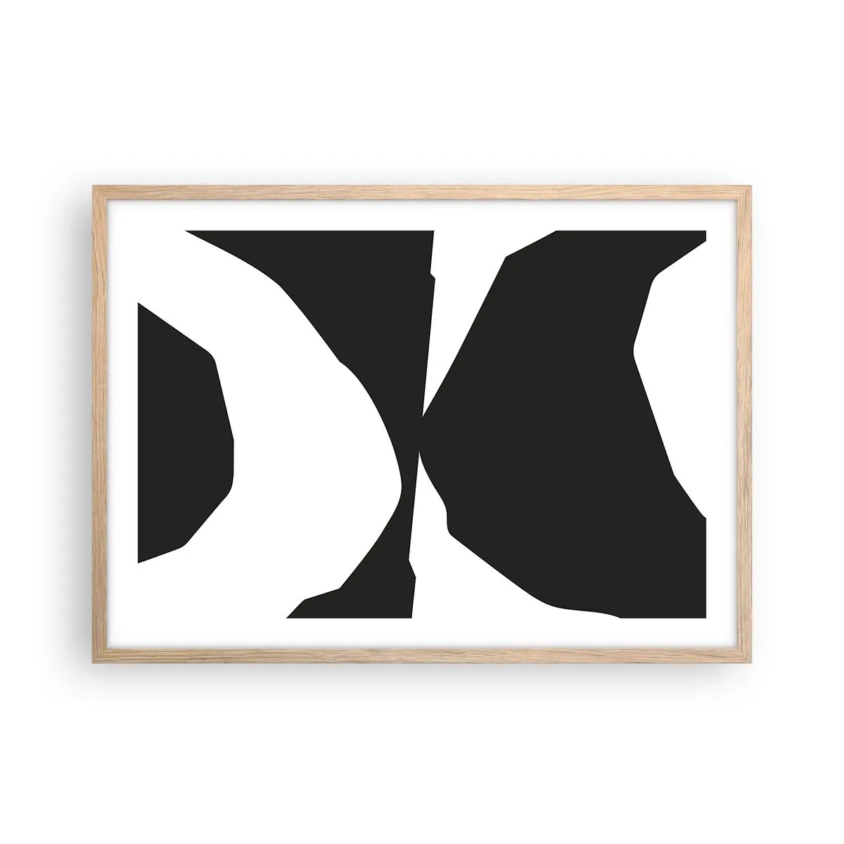 Poster in einem Rahmen aus heller Eiche - Positiv negativ - 70x50 cm