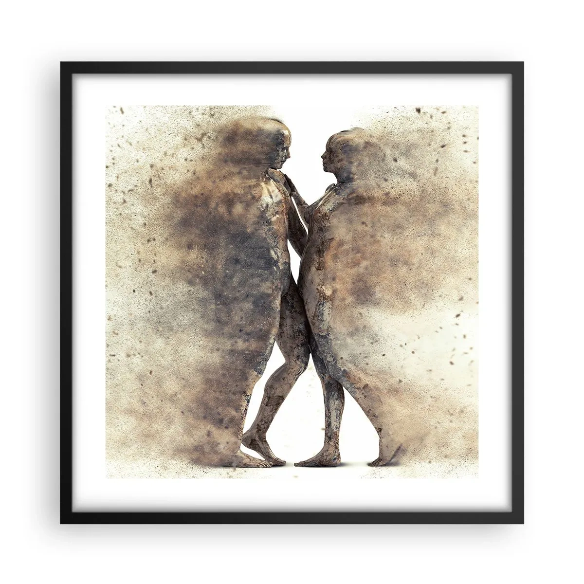 Poster in einem schwarzem Rahmen - Sie erhoben sich aus dem Staub, um zu lieben - 50x50 cm
