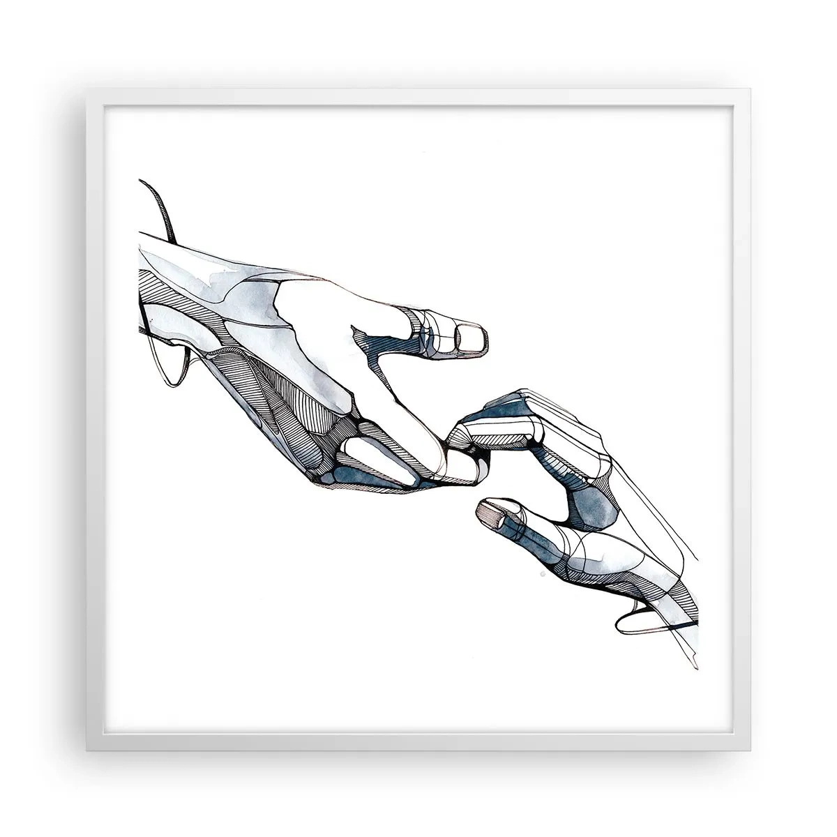 Poster in einem weißen Rahmen - Eine gute Geste - 60x60 cm