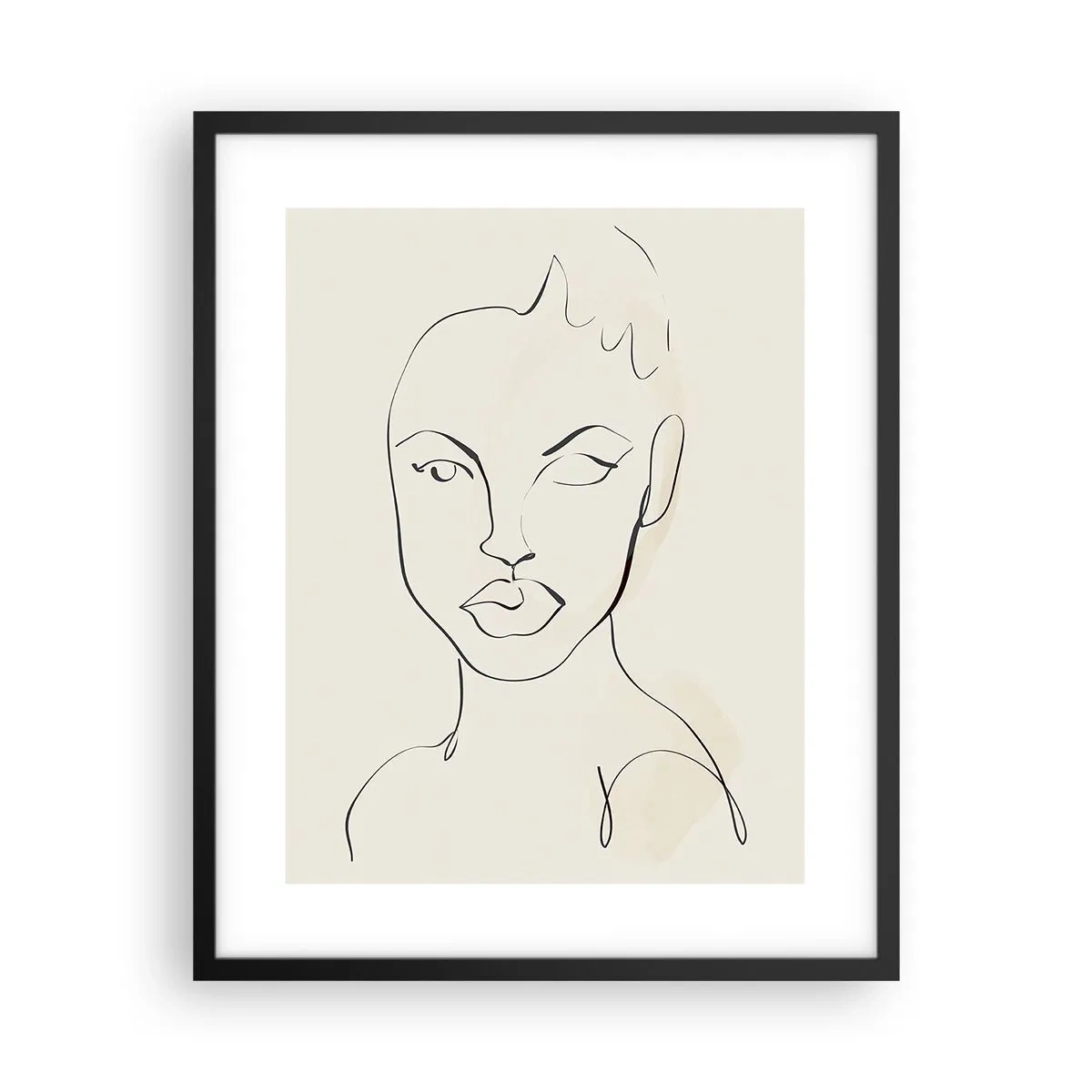 Poster in einem schwarzem Rahmen - Umriss der Sinnlichkeit - 40x50 cm