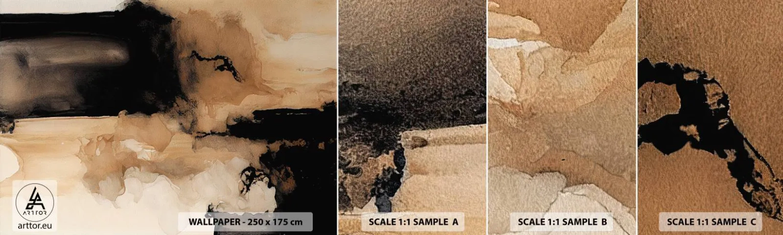 Fototapetenmuster Standard Eco - Faszinierende Abstraktion - Abstraktion, Rauch, Minimalistisch - 100x30 cm