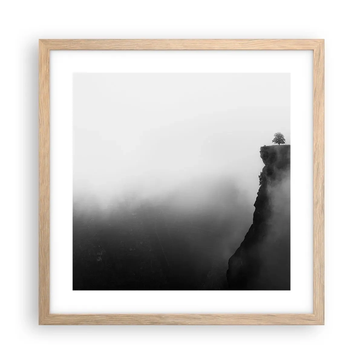 Poster in einem Rahmen aus heller Eiche - Am Rande der Welt - 40x40 cm