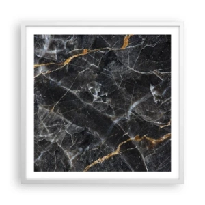 Poster in einem weißen Rahmen - Das Innenleben des Steins - 60x60 cm