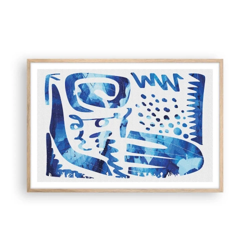 Poster in einem Rahmen aus heller Eiche - Zurück zu den Wurzeln - 91x61 cm