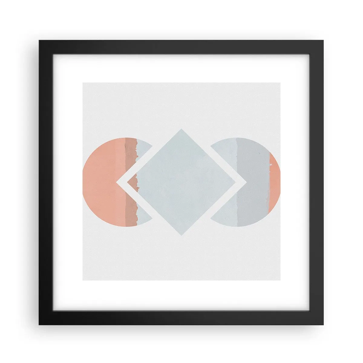 Poster in einem schwarzem Rahmen - Die Situation ist klar - 30x30 cm