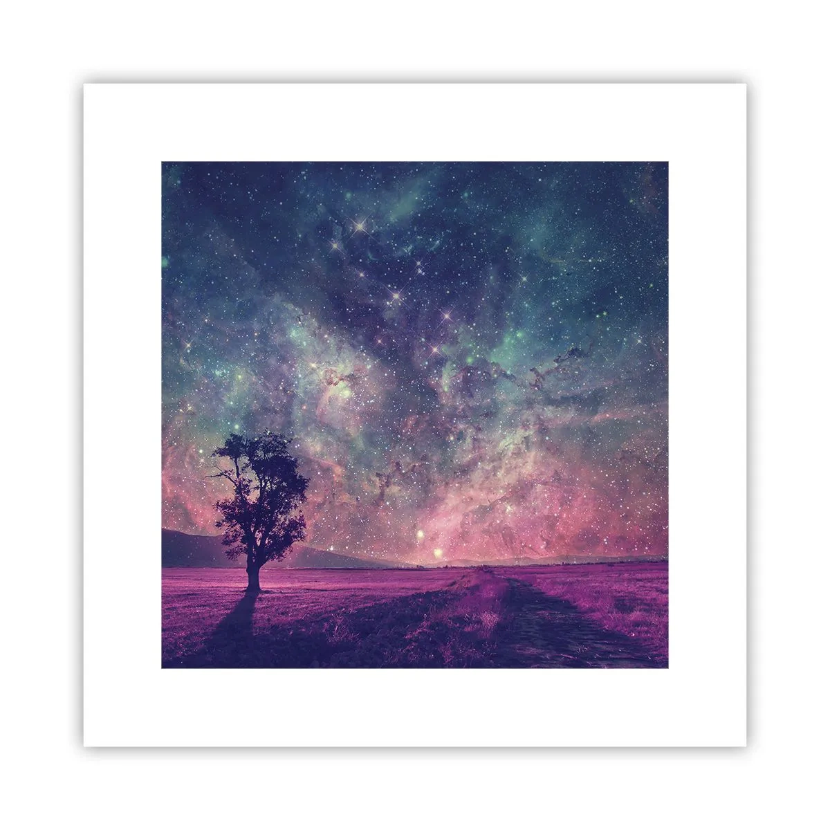 Poster - Unter dem magischen Himmel - 30x30 cm