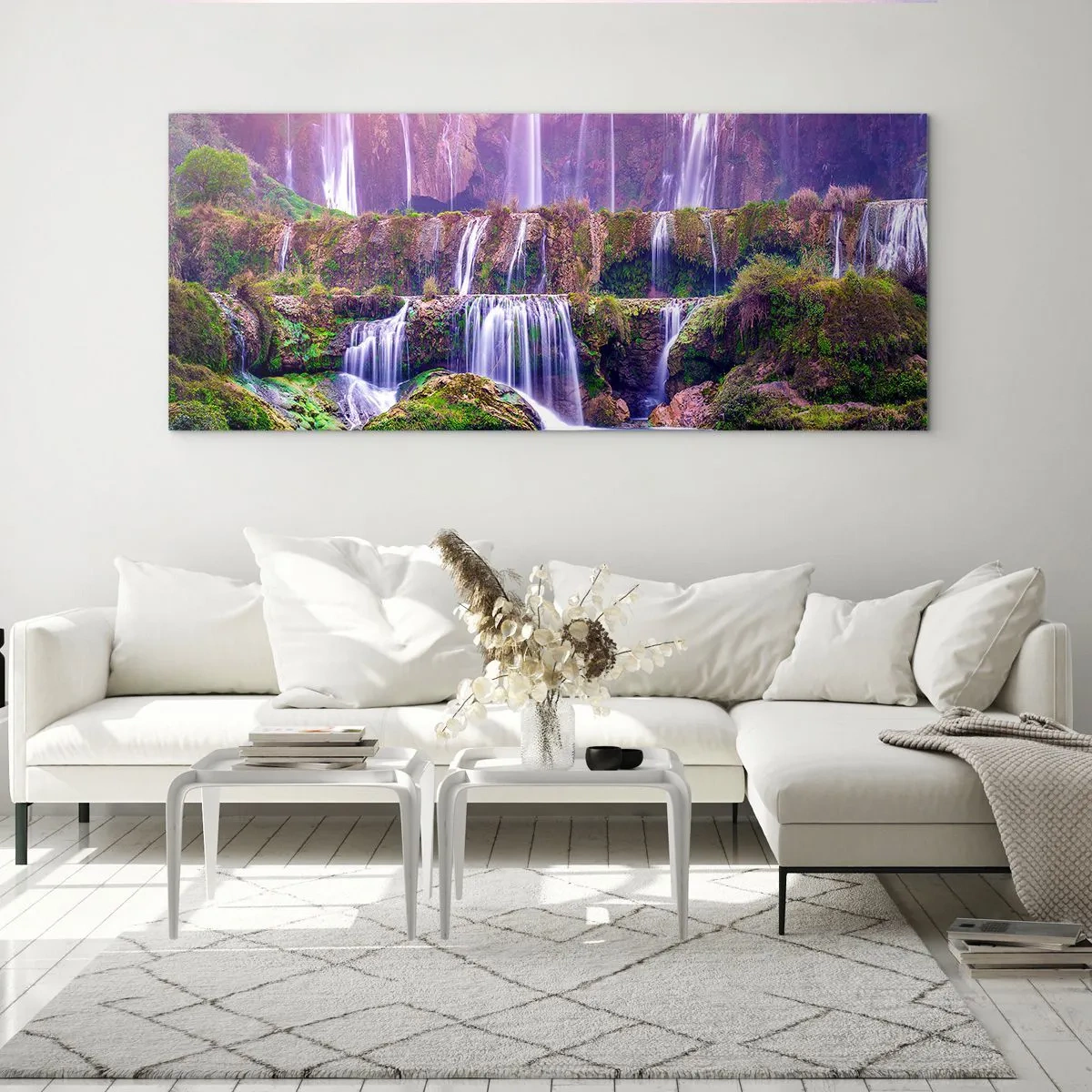 Glasbild - Bild auf glas - Treppe zum Himmel - 90x30 cm