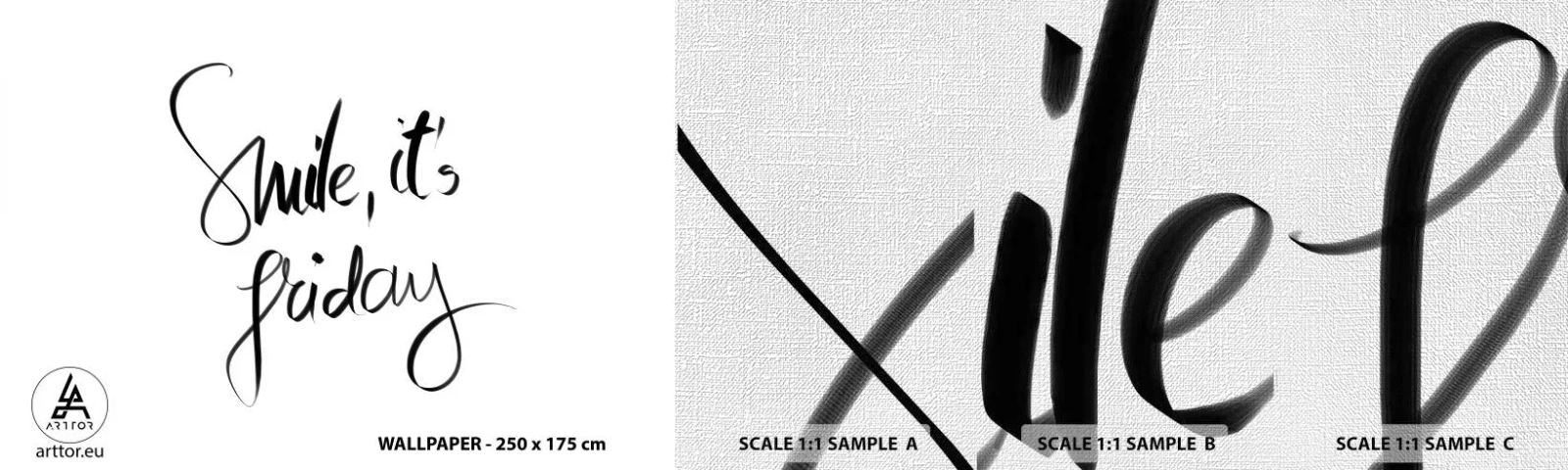 Fototapeten Muster Premium Canvas - Echte Freude - Typografie, Bejahung, Maxime - 100x30 cm