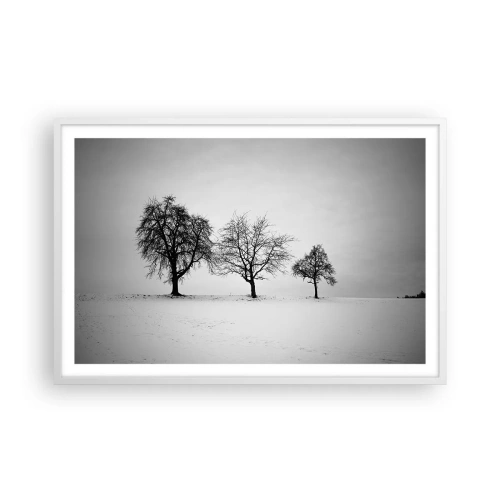 Poster in einem weißen Rahmen - Wovon träumen sie? - 91x61 cm