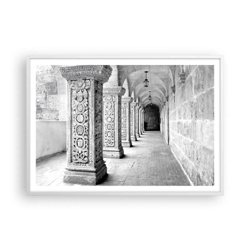 Poster in einem weißen Rahmen - Und wo geht’s hin...? - 100x70 cm