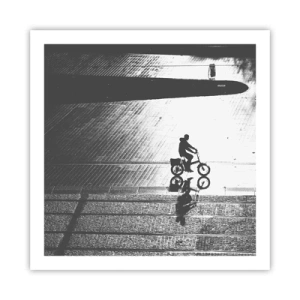 Poster - Vor sich hin durch die Stadt - 60x60 cm