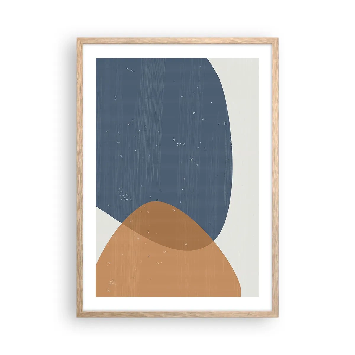 Poster in einem Rahmen aus heller Eiche - Ovale und Einflüsse - 50x70 cm