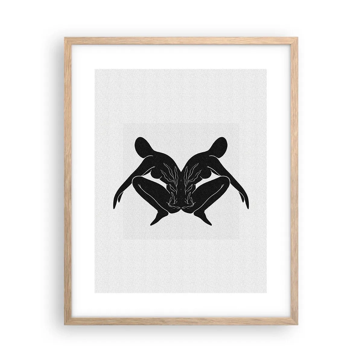 Poster in einem Rahmen aus heller Eiche - Gemeinsame Seele - 40x50 cm