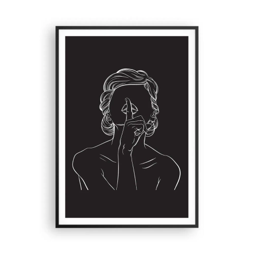 Poster in einem schwarzem Rahmen - Schönheit erblüht in der Stille - 70x100 cm